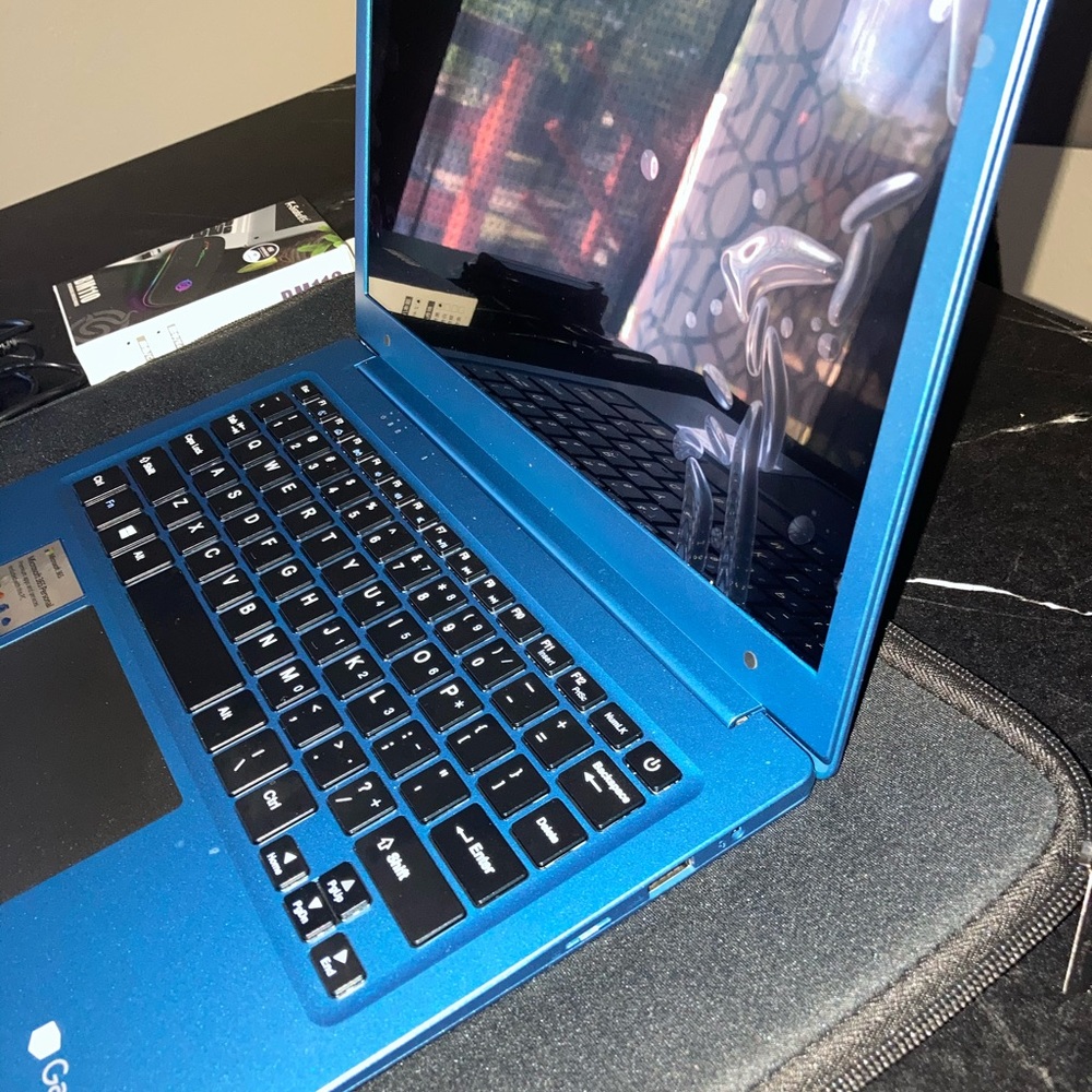 Fairly New Blue Gateway Laptop Used Twice. Charger Comes With Mouse.